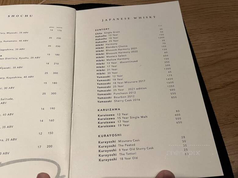 Kono - New York, NY menu_pic