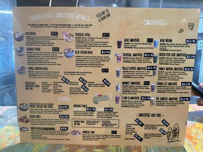 The Sunrise Shack - Honolulu, HI menu_pic