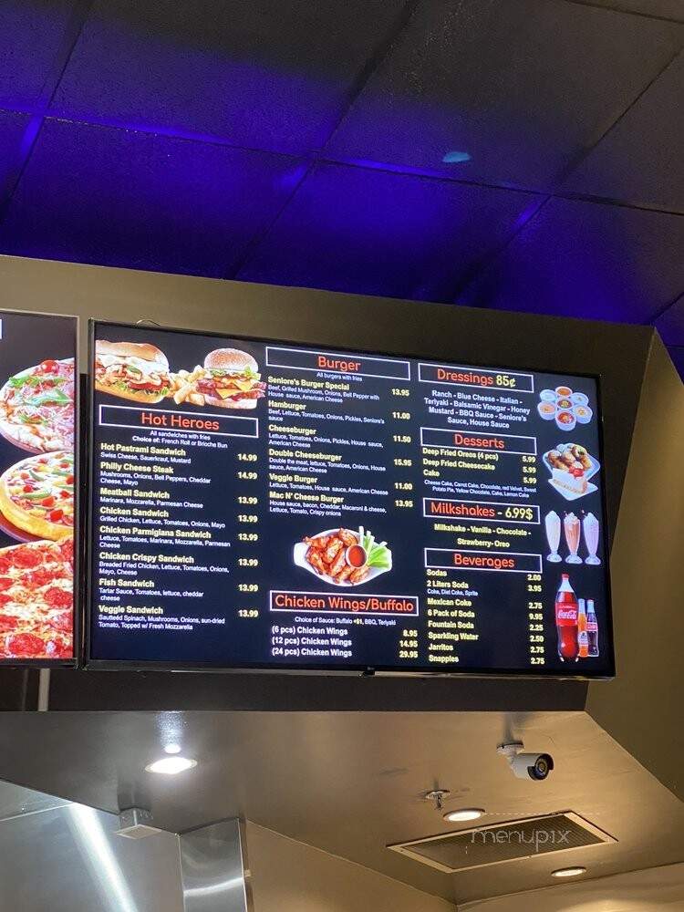 Seniore's Pizza - Sacramento, CA menu_pic