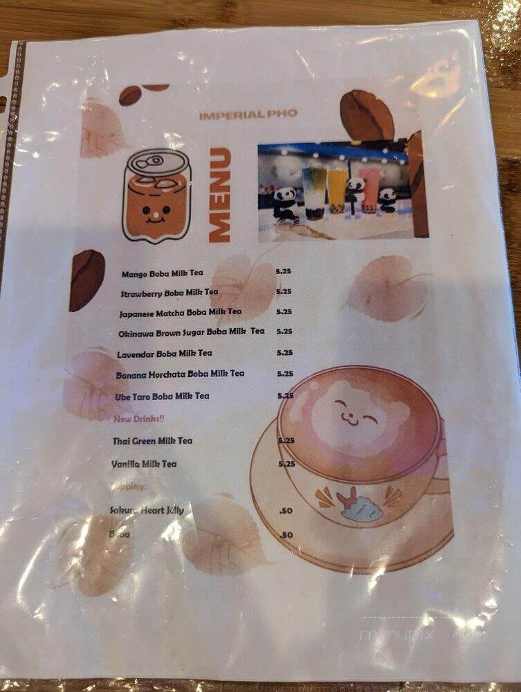 Imperial Pho Noodle & Grill - Katy, TX menu_pic