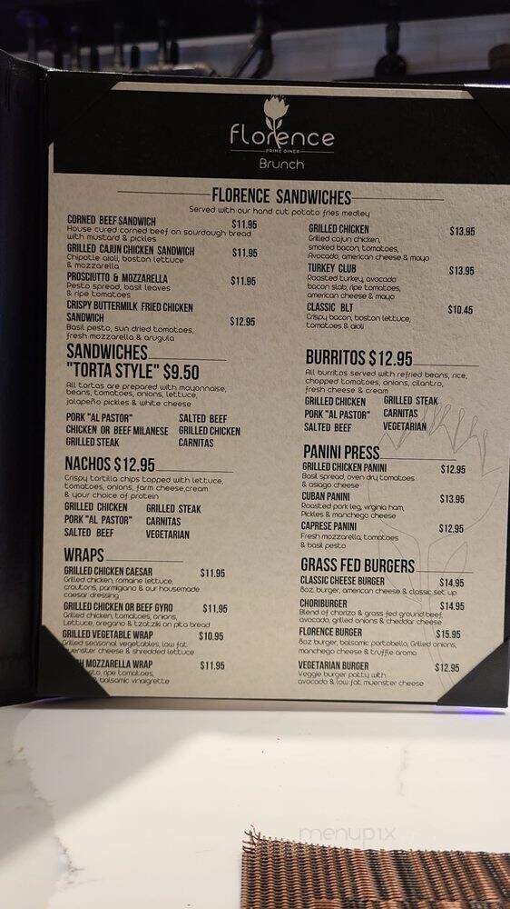 Florence Prime Diner - Queens, NY menu_pic