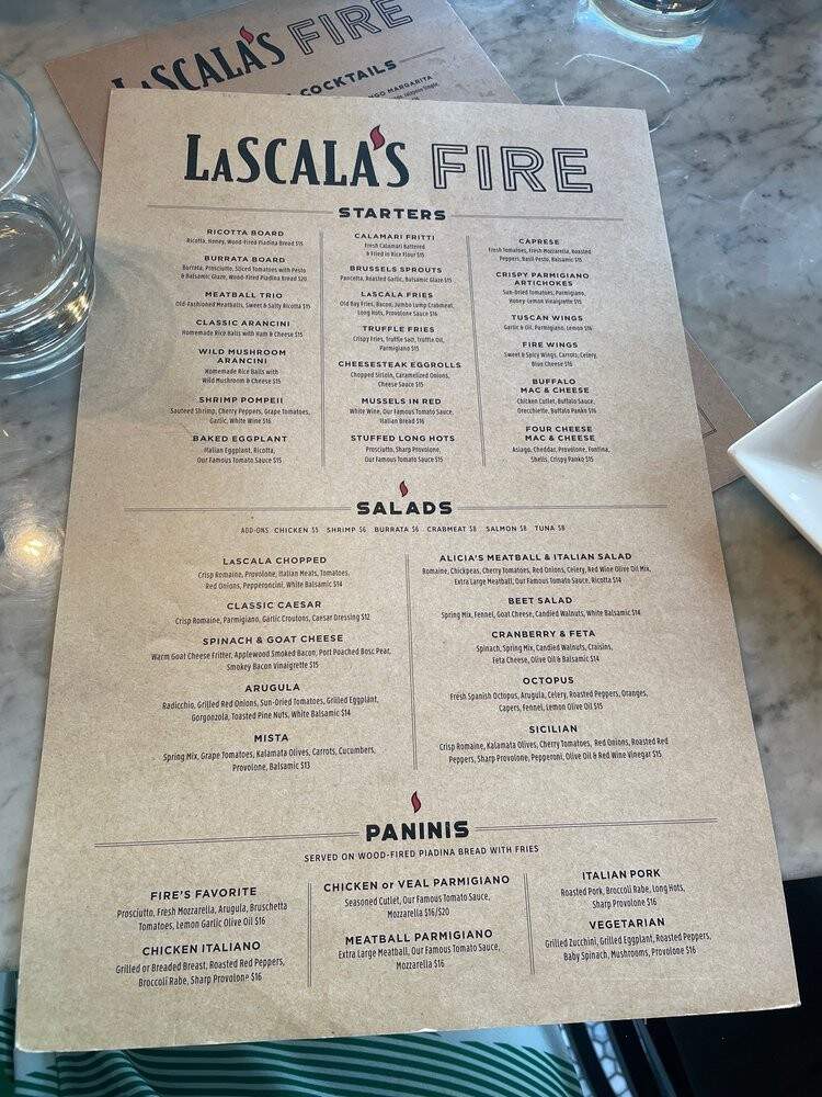 LaScala's Fire - Philadelphia, PA menu_pic