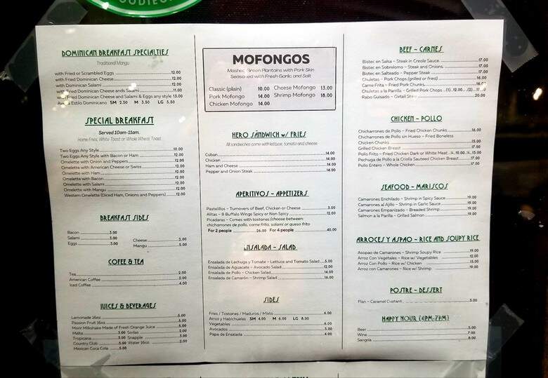 El Sitio Restaurant NYC - New York, NY menu_pic