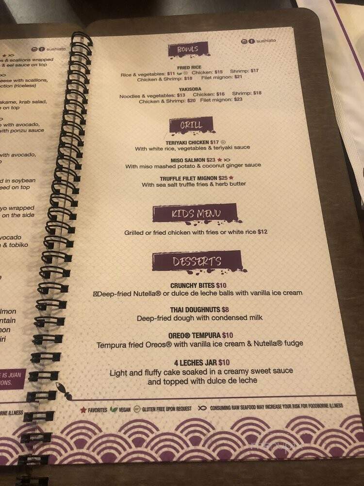 Sushiato - Parkland, FL menu_pic