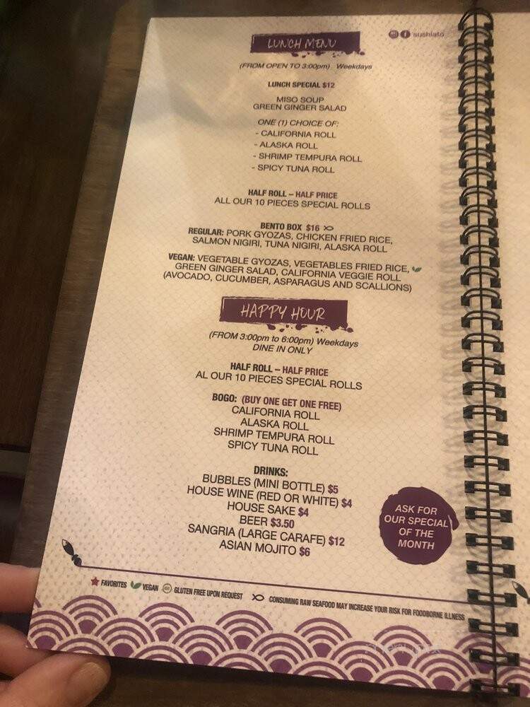 Sushiato - Parkland, FL menu_pic