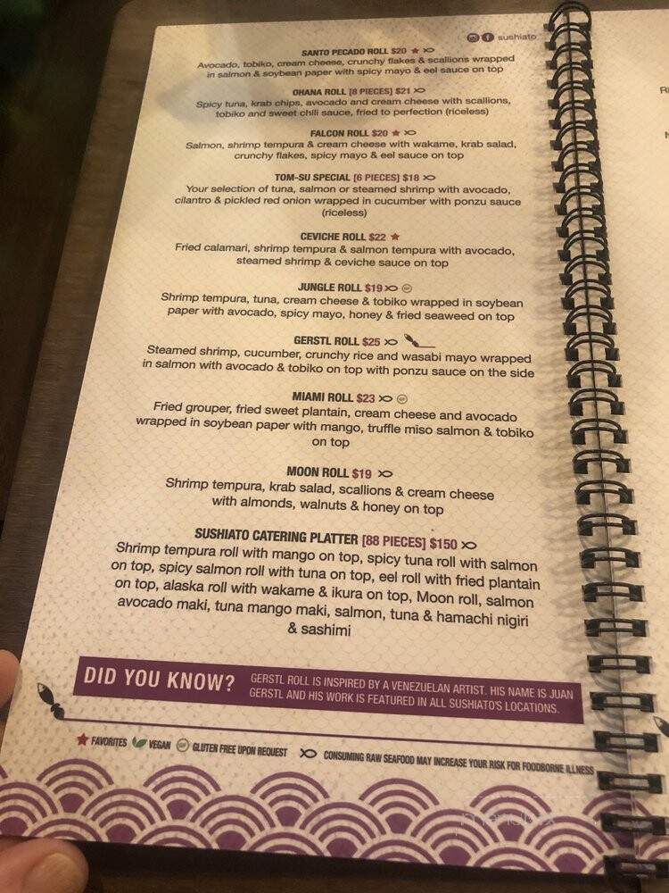 Sushiato - Parkland, FL menu_pic