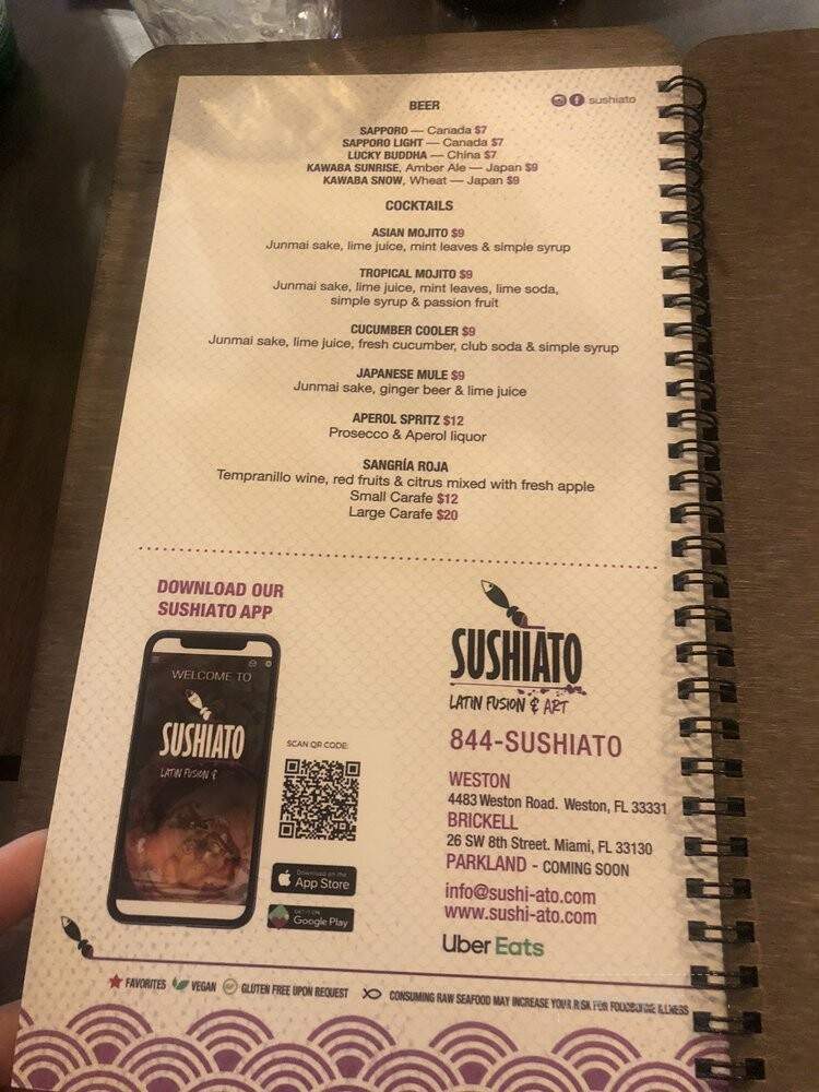 Sushiato - Parkland, FL menu_pic