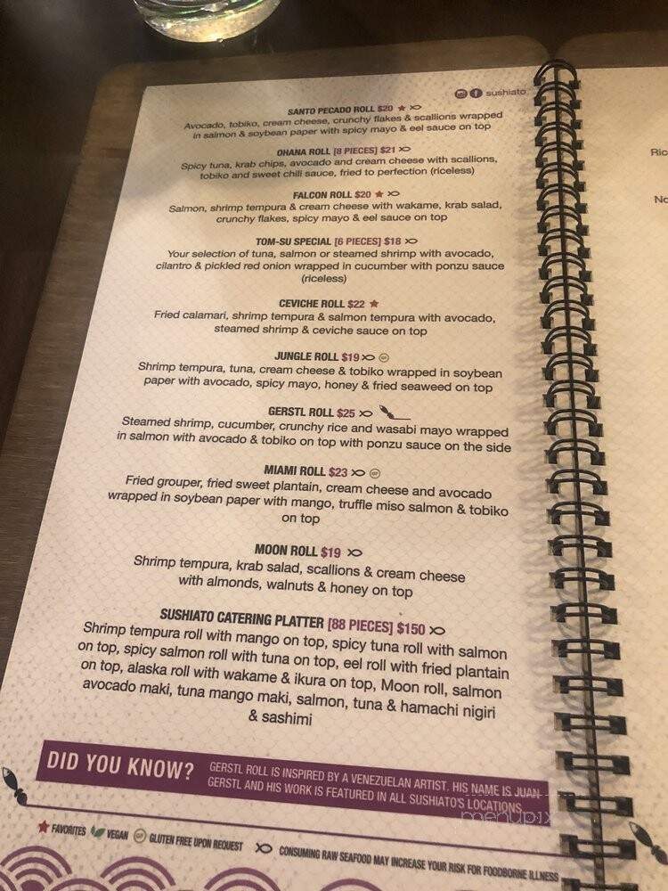 Sushiato - Parkland, FL menu_pic
