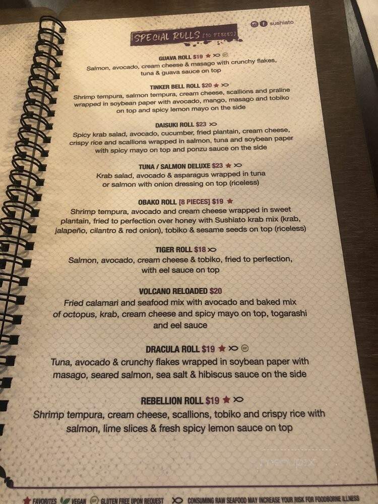 Sushiato - Parkland, FL menu_pic