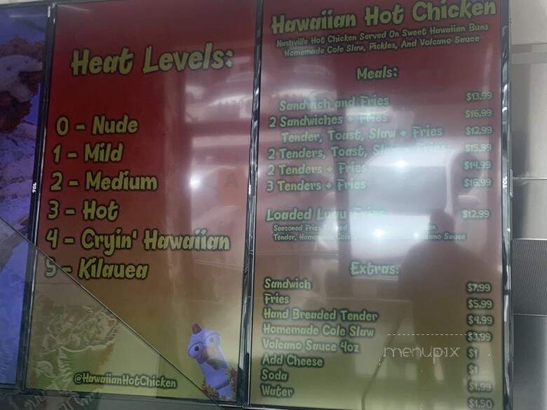 Hawaiian Hot Chicken - Los Angeles, CA menu_pic