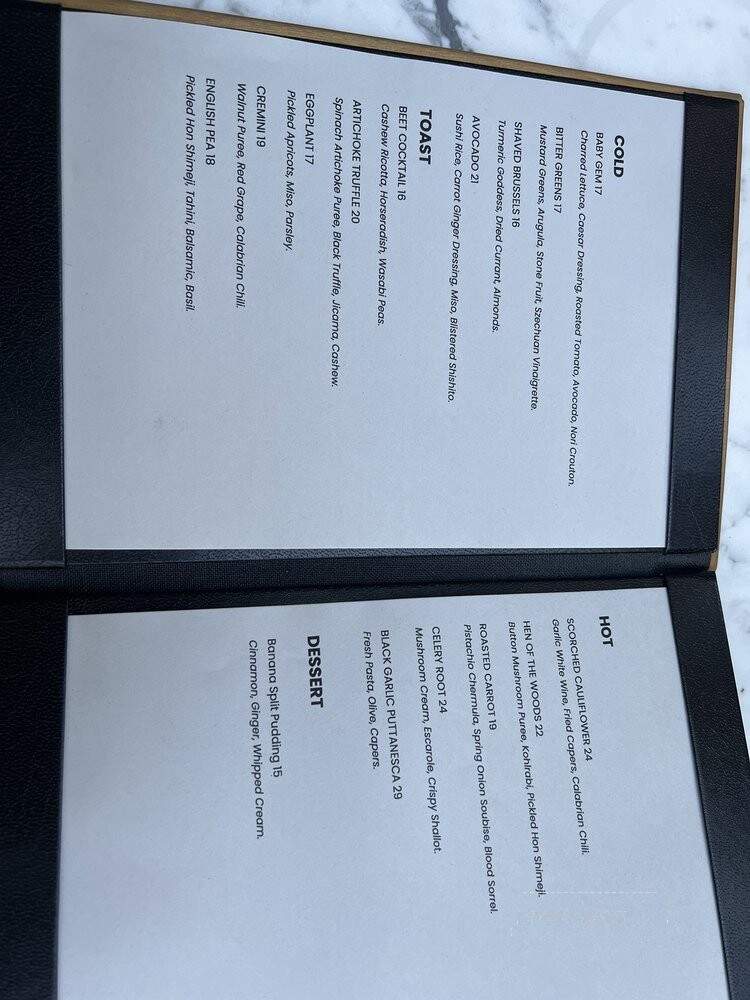 Avant Garden Bistro - Los Angeles, CA menu_pic