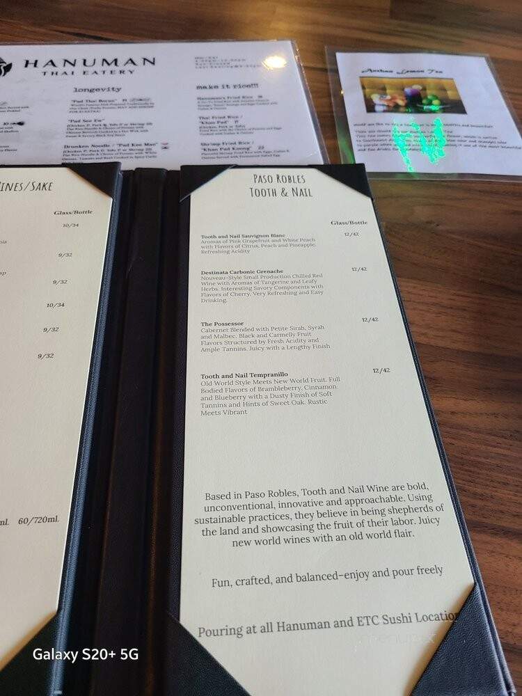 Hanuman Thai Eatery - Costa Mesa, CA menu_pic