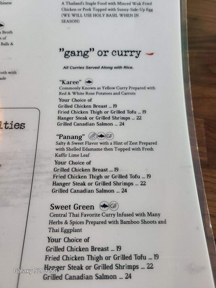 Hanuman Thai Eatery - Costa Mesa, CA menu_pic