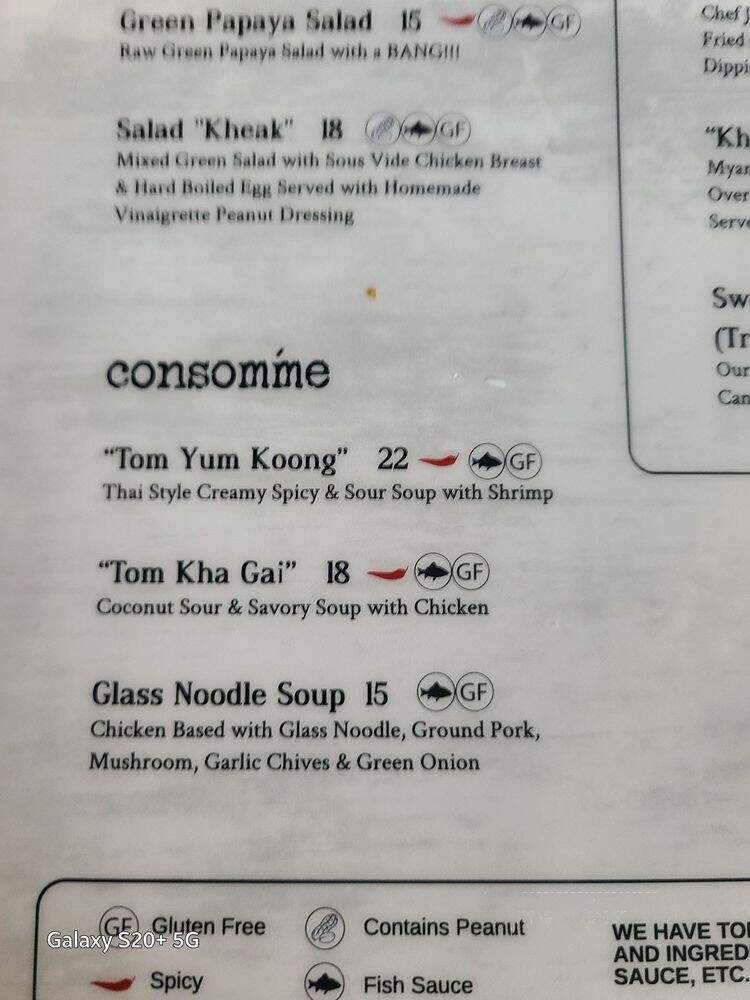 Hanuman Thai Eatery - Costa Mesa, CA menu_pic