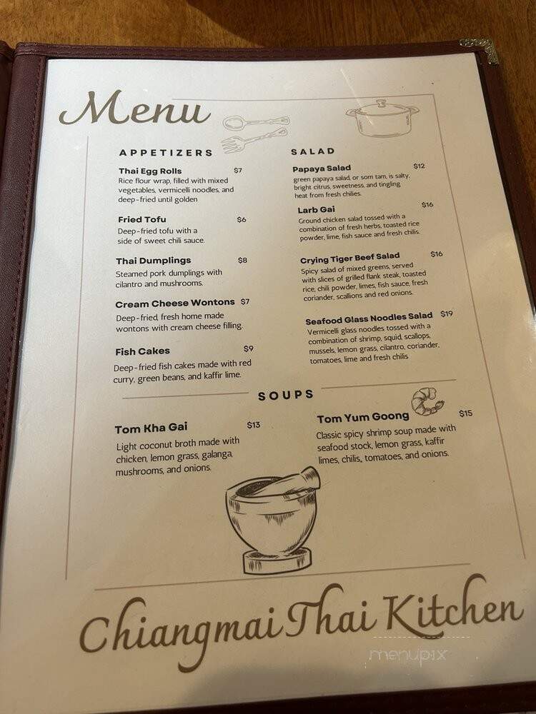 Chiangmai Thai Kitchen - Greenwood Village, CO menu_pic