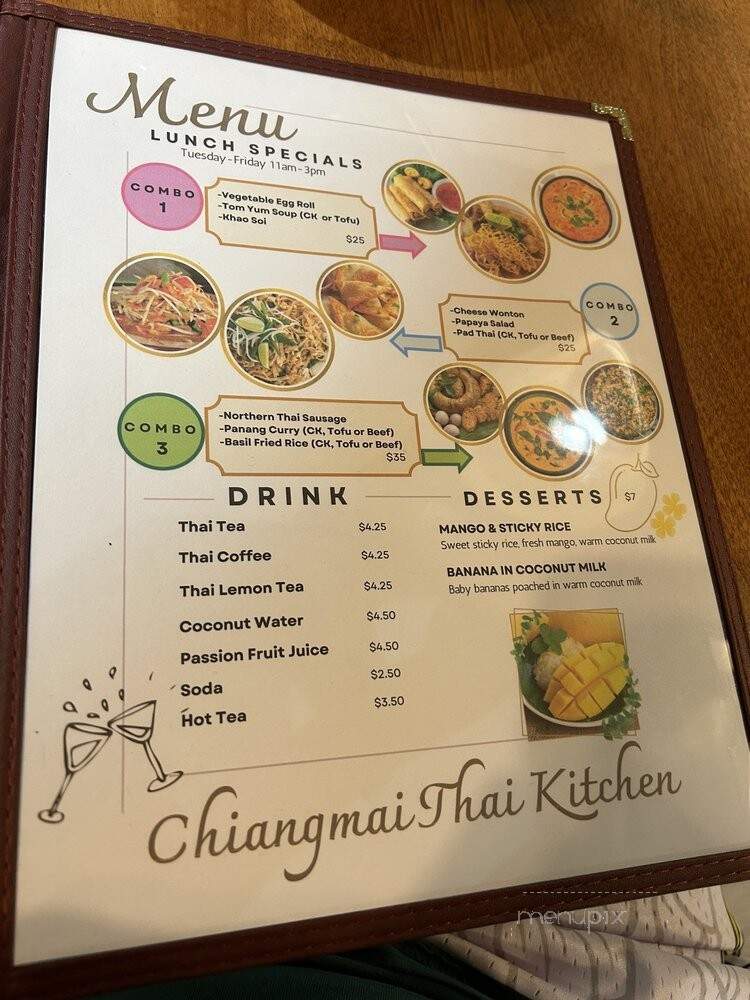 Chiangmai Thai Kitchen - Greenwood Village, CO menu_pic