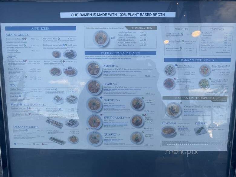 Rakkan Ramen - Las Vegas, NV menu_pic