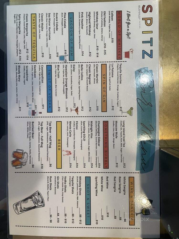 Spitz - Frisco, TX menu_pic