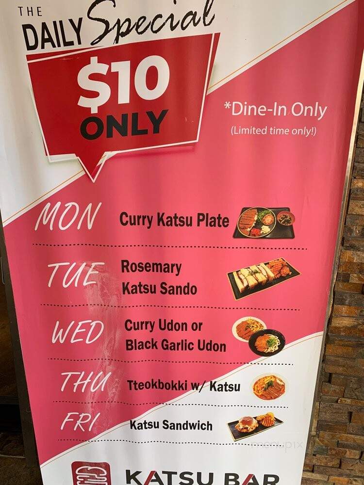 Katsu Bar - Los Angeles, CA menu_pic