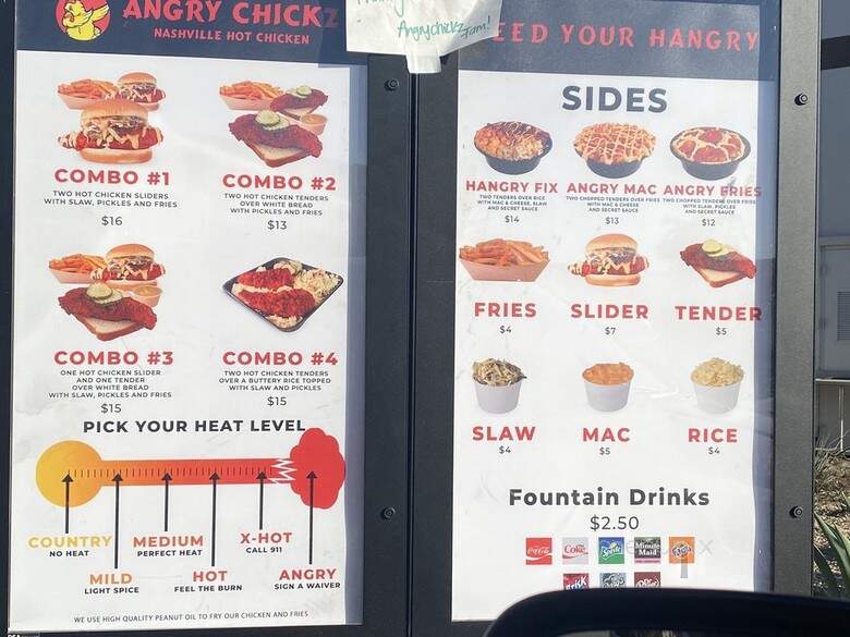 Angry Chickz - Glendale, AZ menu_pic