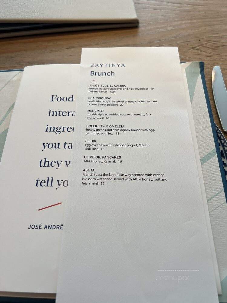 Zaytinya - New York, NY menu_pic