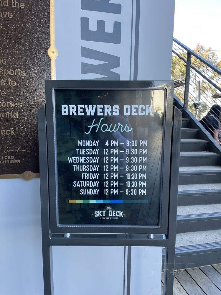 Sky Deck - San Diego, CA menu_pic