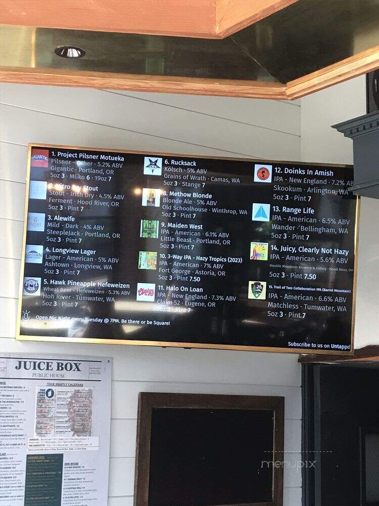 The Juice Box - Centralia, WA menu_pic