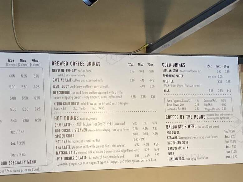 The Bardo Coffee House - Lakewood, CO menu_pic