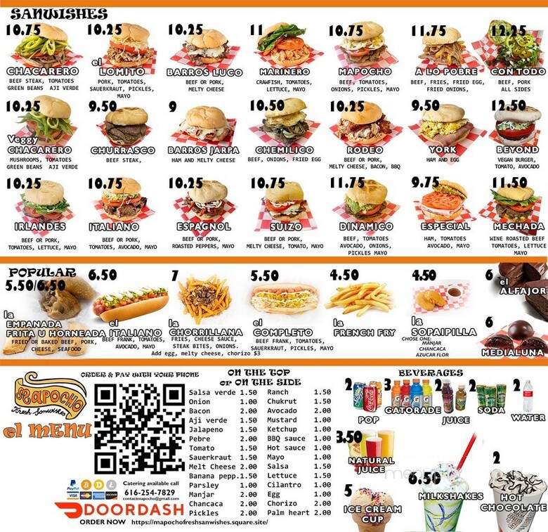 Mapocho Fresh Sanwishes - Grand Rapids, MI menu_pic
