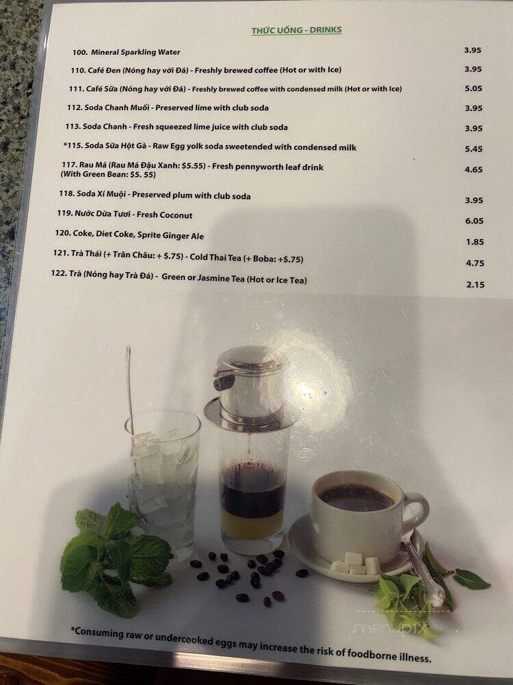 Saigon Pho 8 - Las Vegas, NV menu_pic