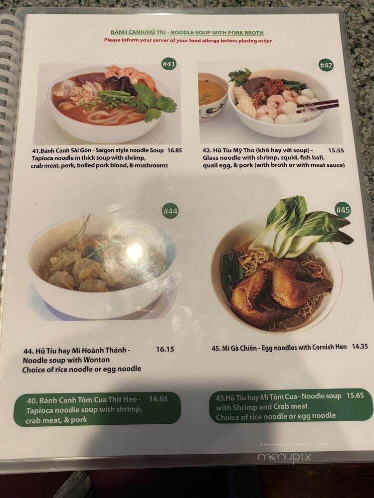 Saigon Pho 8 - Las Vegas, NV menu_pic