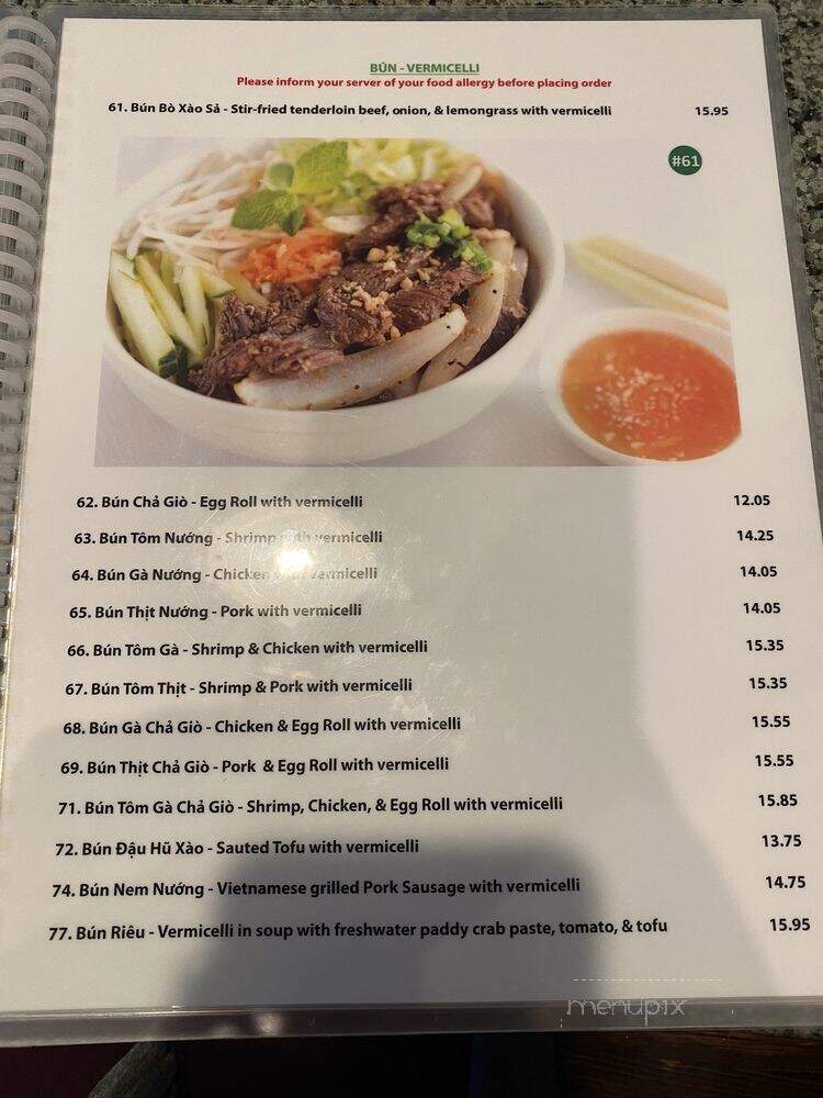 Saigon Pho 8 - Las Vegas, NV menu_pic