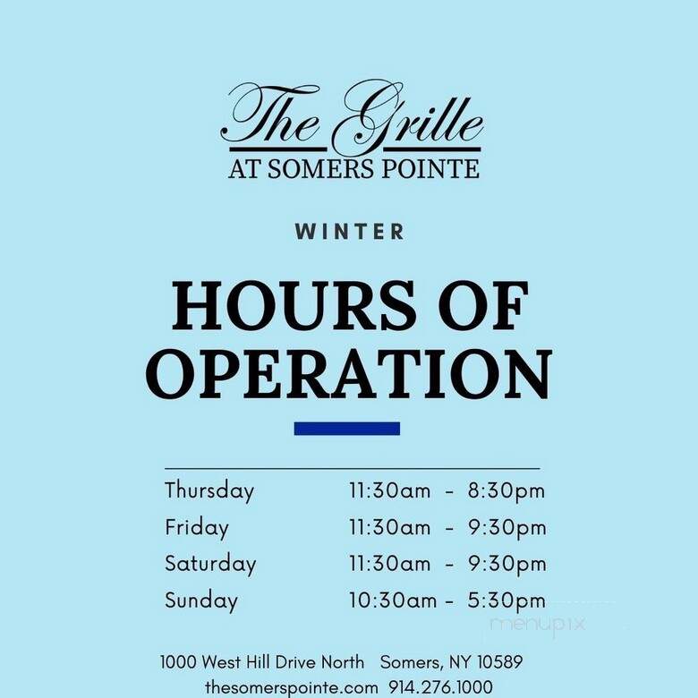 The Grille at Somers Pointe - Somers, NY menu_pic
