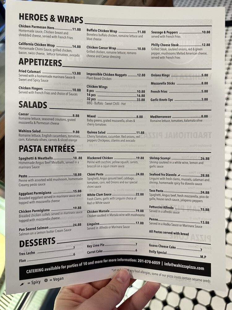 Wahizza - Ridgefield Park, NJ menu_pic