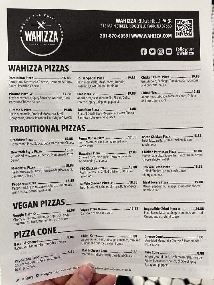 Wahizza - Ridgefield Park, NJ menu_pic