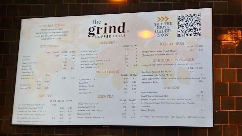 The Grind Coffeehouse - Omaha, NE menu_pic