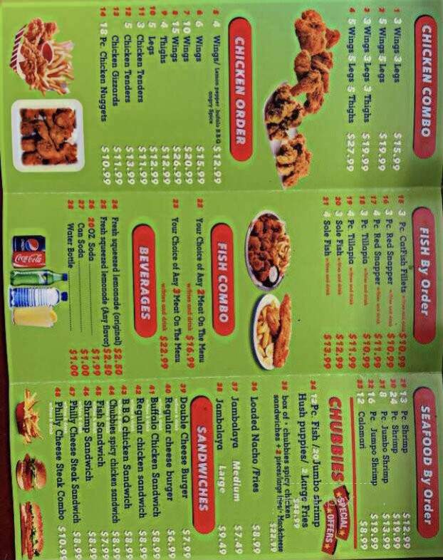 Chubbies Chicken & Fish - San Bernardino, CA menu_pic