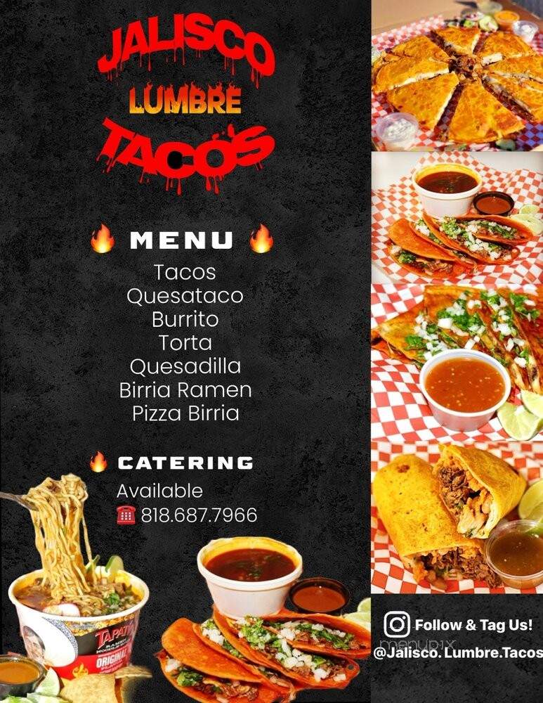 Jalisco Lumbre Tacos - Los Angeles, CA menu_pic