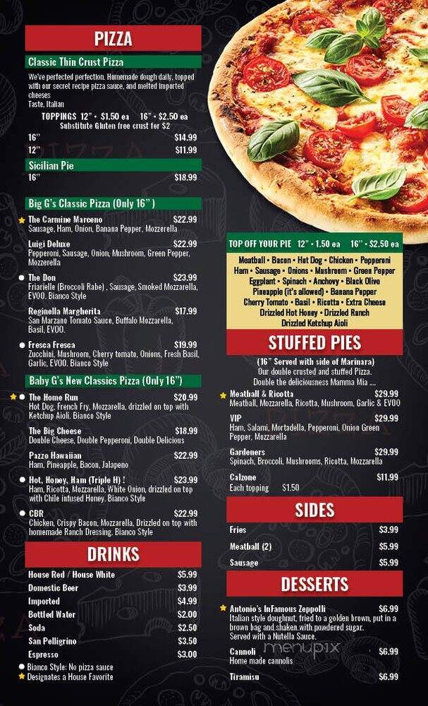 Luigi's Pizza e Pasta - Estero, FL menu_pic
