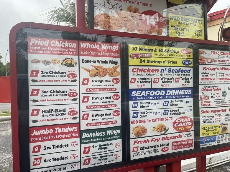 Krispys Chicken - Gainesville, FL menu_pic