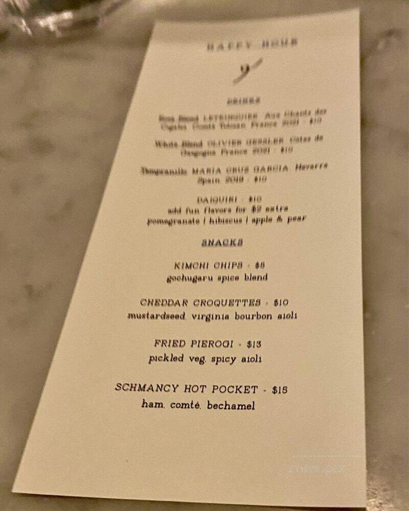 Irregardless - Washington, DC menu_pic