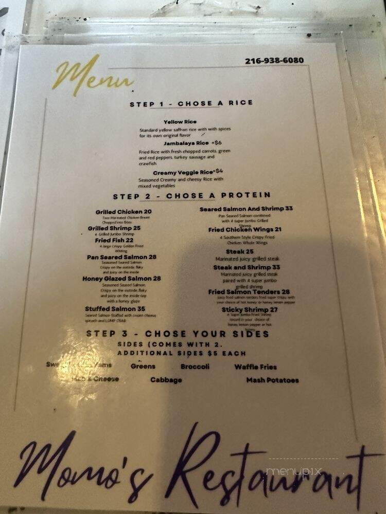 MoMo's Restaurant - Cleveland, OH menu_pic