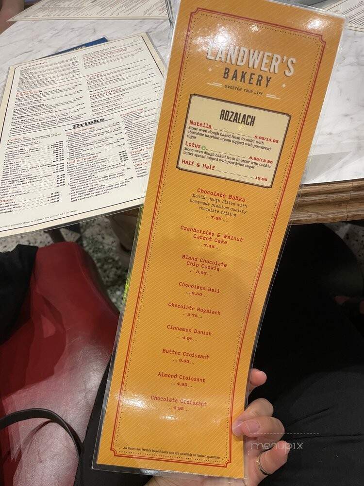 Cafe Landwer - North York, ON menu_pic