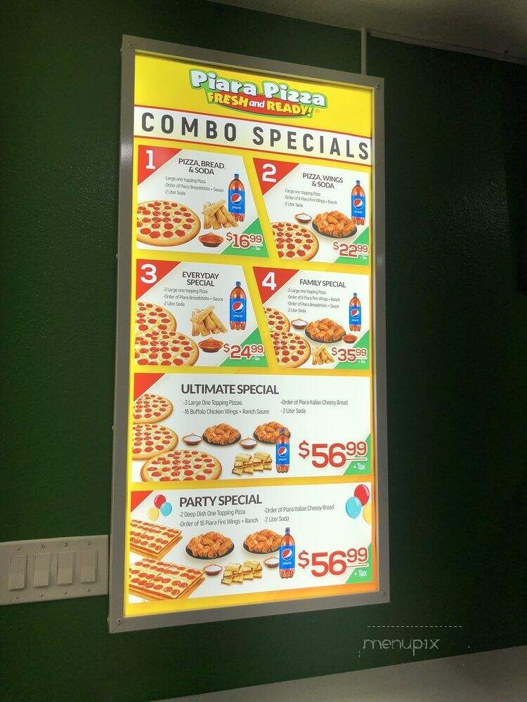 Piara Pizza - Downey, CA menu_pic