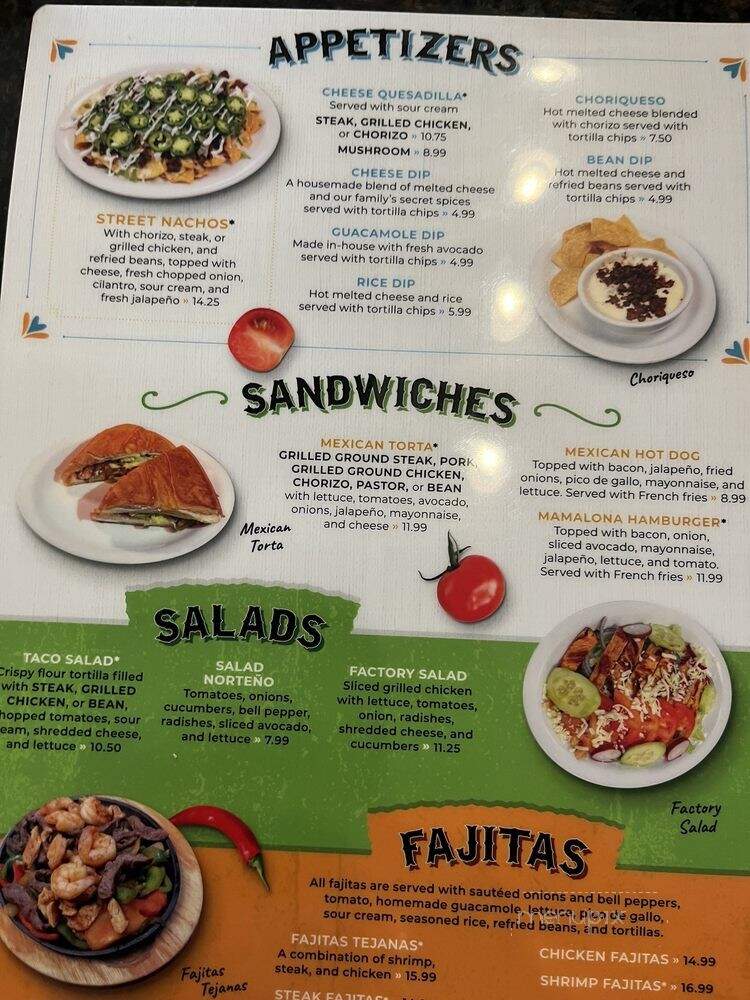 The Taco Factory - Canton, MI menu_pic