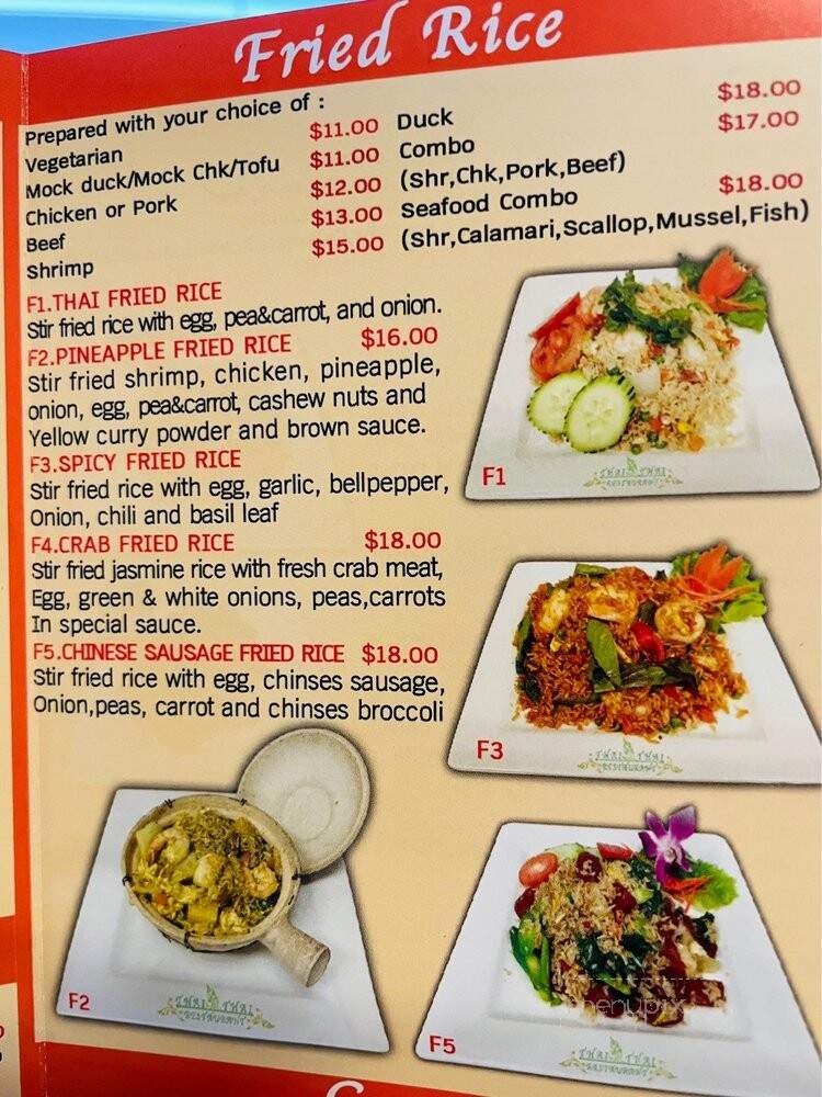 Lur Ros Thai Kitchen - Vista, CA menu_pic