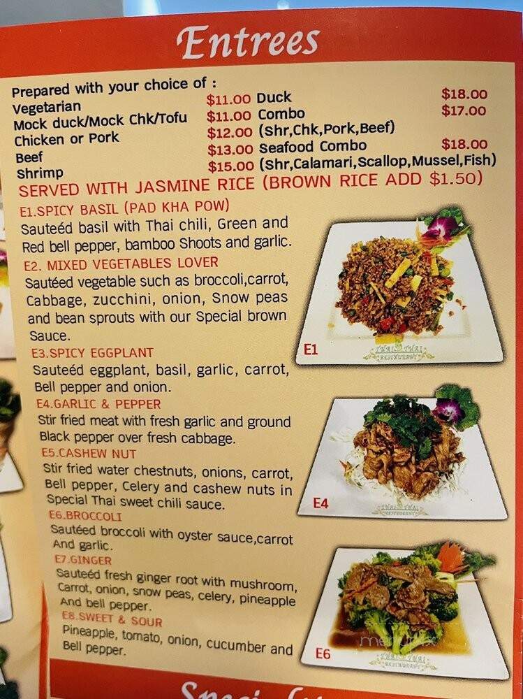 Lur Ros Thai Kitchen - Vista, CA menu_pic