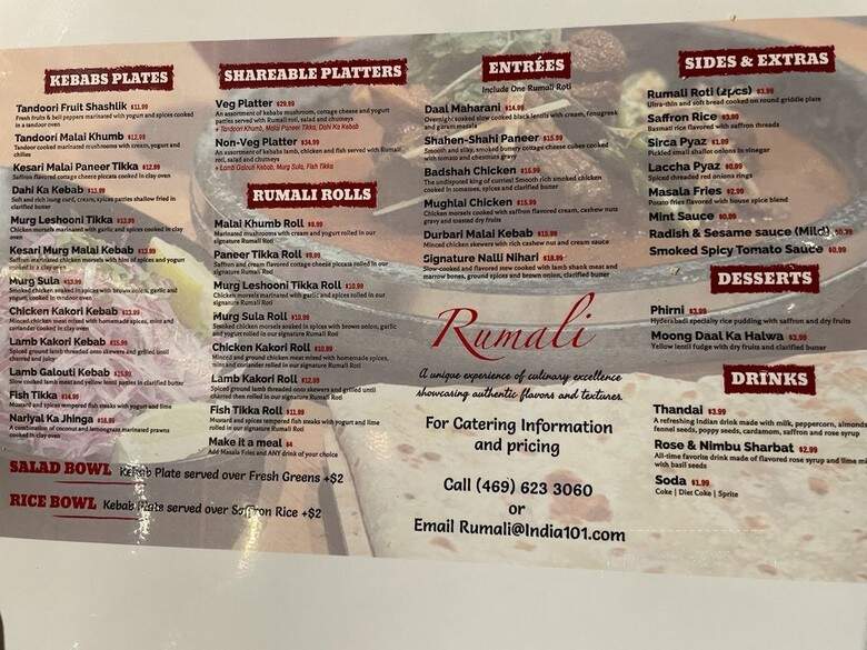 Rumali - Irving, TX menu_pic