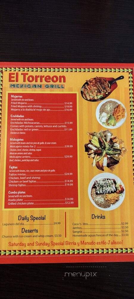 El Torreon Mexican Grill - Las Vegas, NV menu_pic