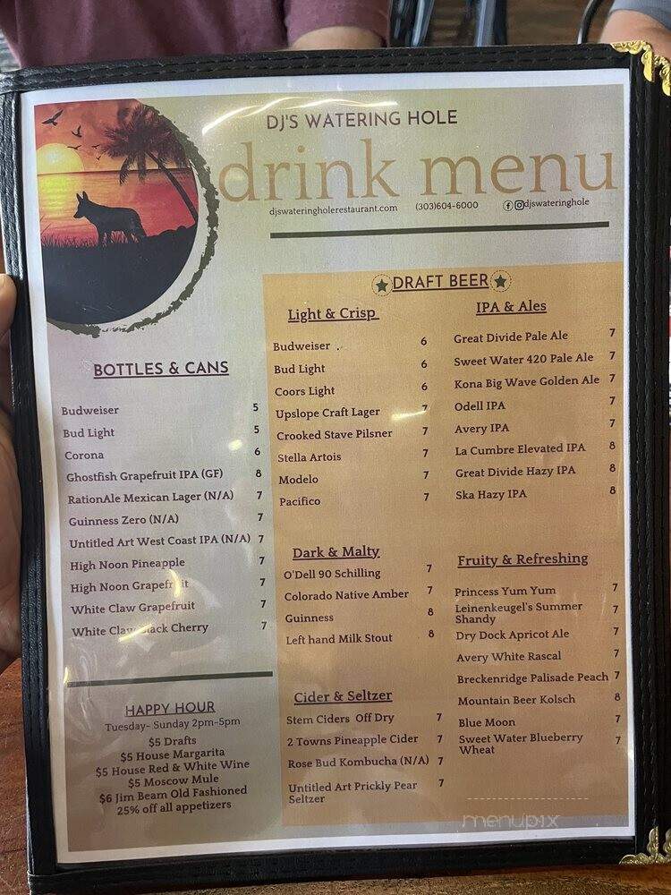 DJ's Watering Hole - Louisville, CO menu_pic